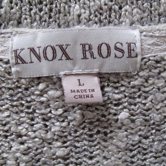 KNOX ROSE Cable Knit Lace Up Sweater - Picture 4 of 13